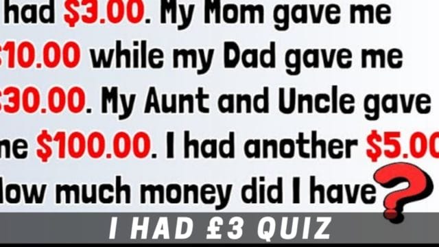 i had £3 quiz